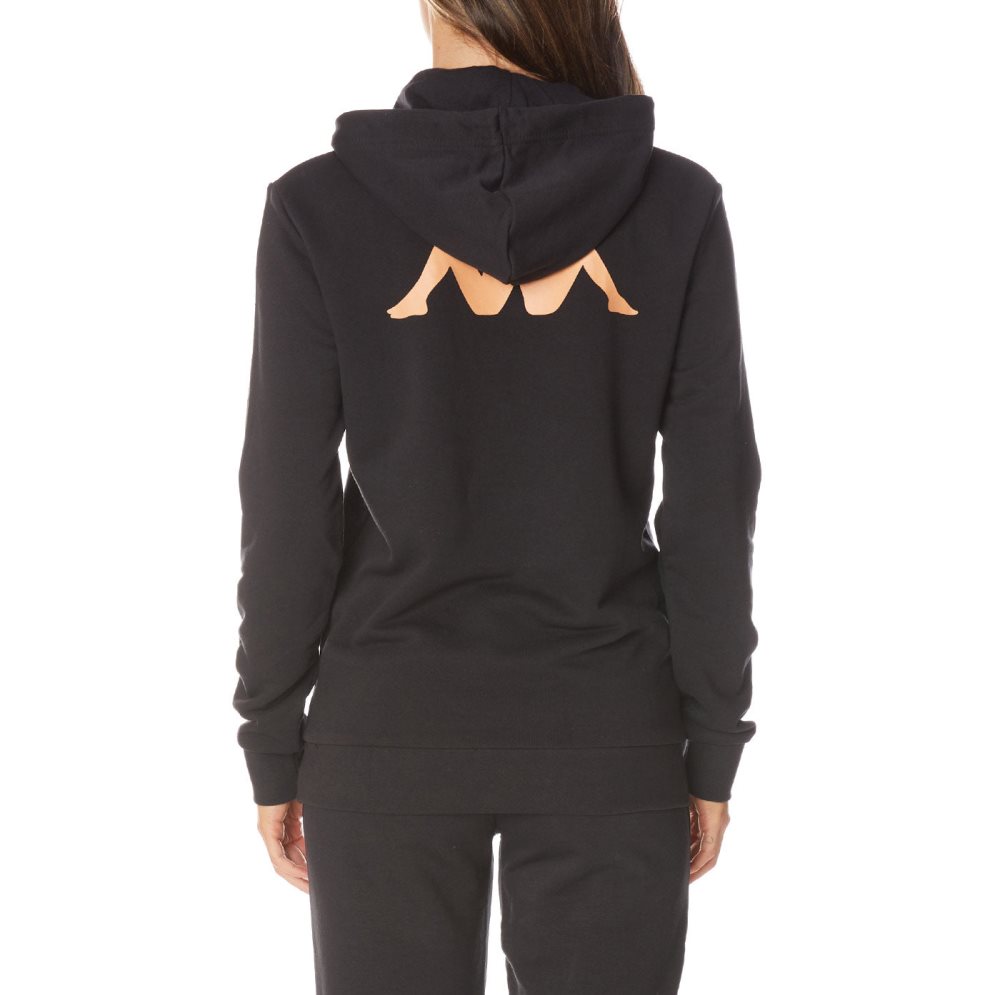 Kappa Authentic Ambenja Hoodie Black | QL5238061