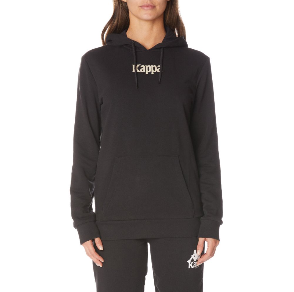Kappa Authentic Ambenja Hoodie Black | QL5238061