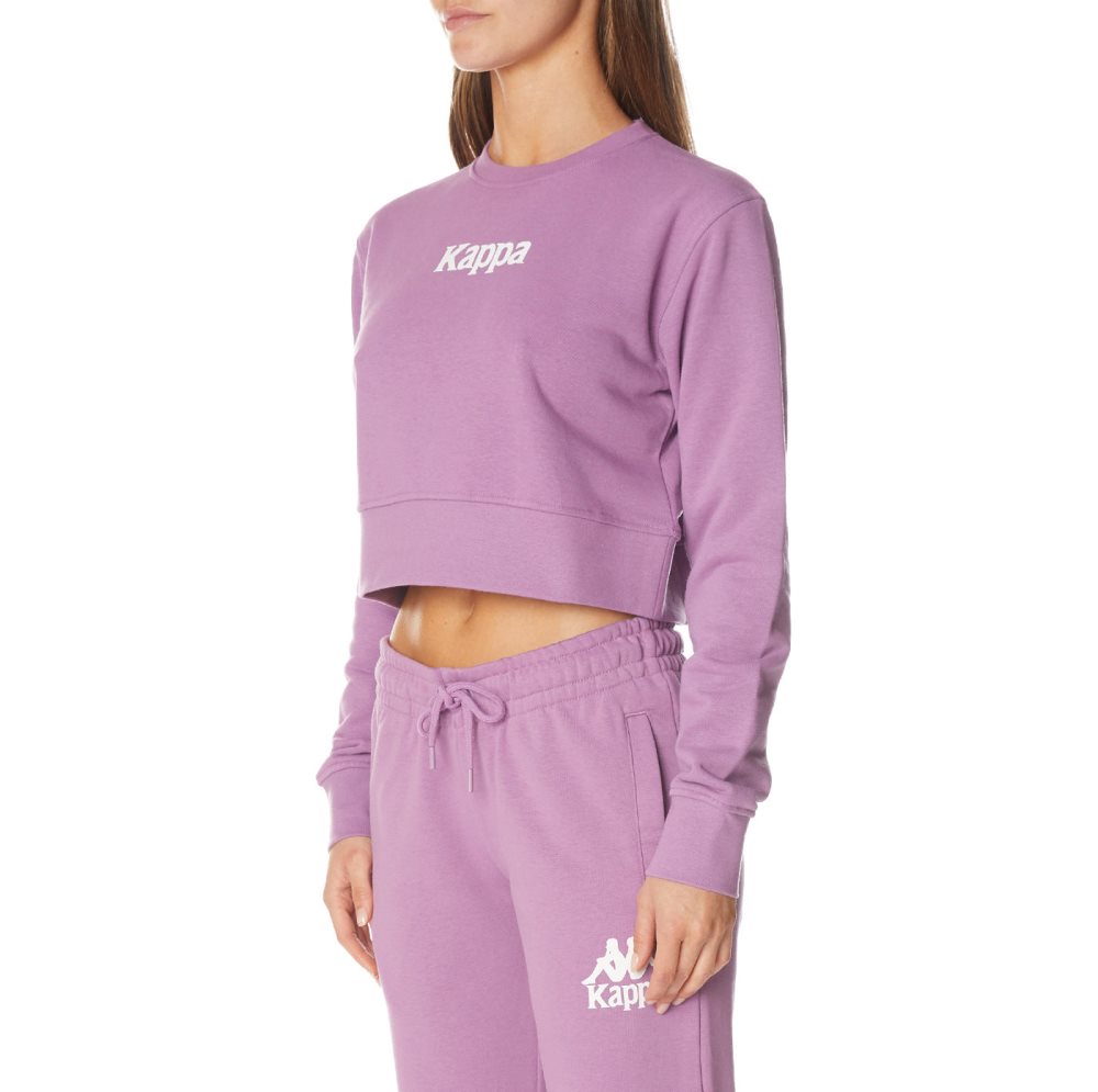 Kappa Authentic Ambilobe Sweatshirts Purple Lavender White | SV2685409