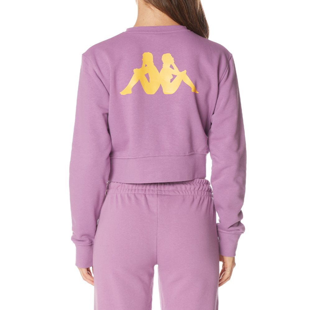 Kappa Authentic Ambilobe Sweatshirts Purple Lavender White | SV2685409
