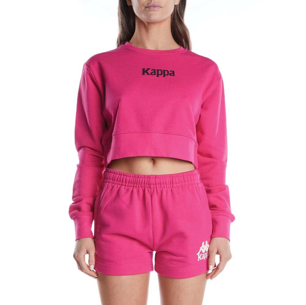 Kappa Authentic Ambilobe Track Jackets Pink Black | SU3472865