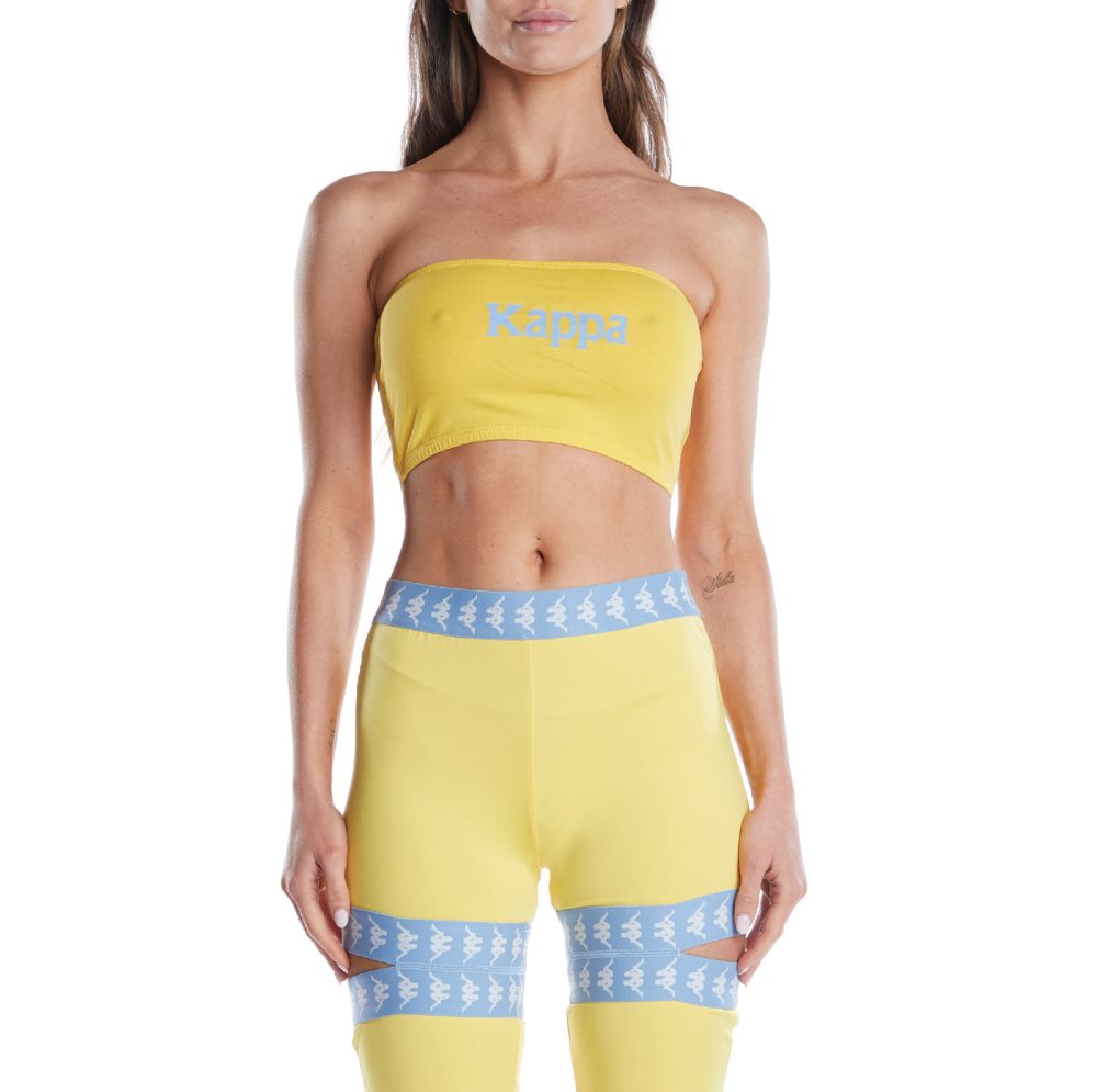 Kappa Authentic Ambohidratrimo Bandeau Yellow Light Blue | KE0573482