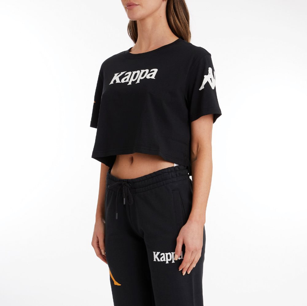 Kappa Authentic Amilk T Shirts Black | IO0172453