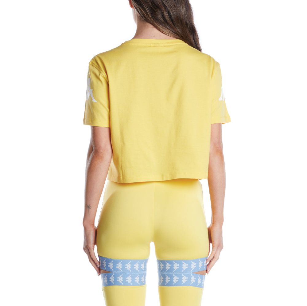 Kappa Authentic Amilk T Shirts Yellow Light Blue | DI0724193
