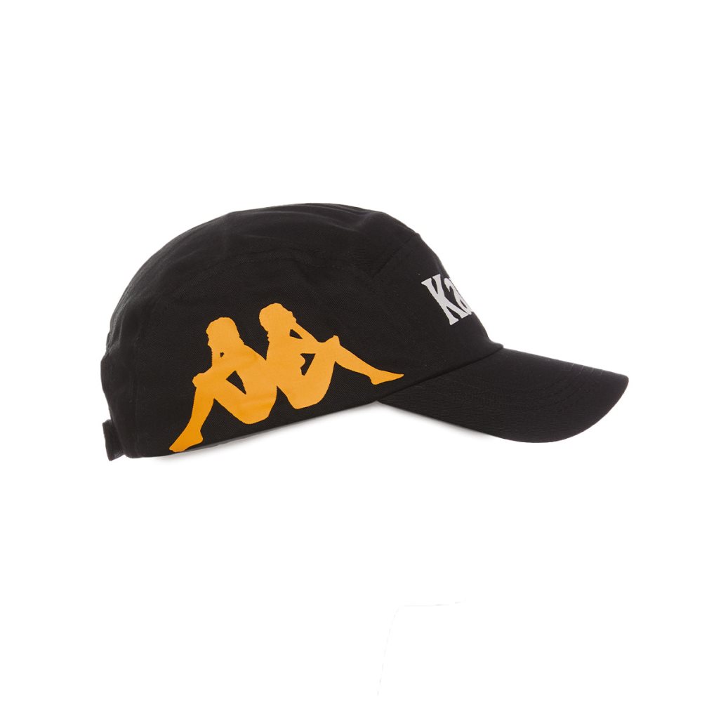 Kappa Authentic Anfrei Caps Black Orange | VU1857023
