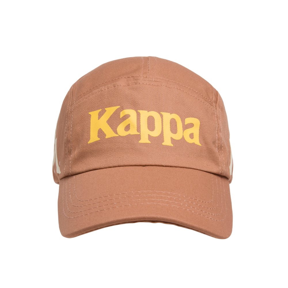 Kappa Authentic Anfrei Caps Brown Yellow | WC5826930