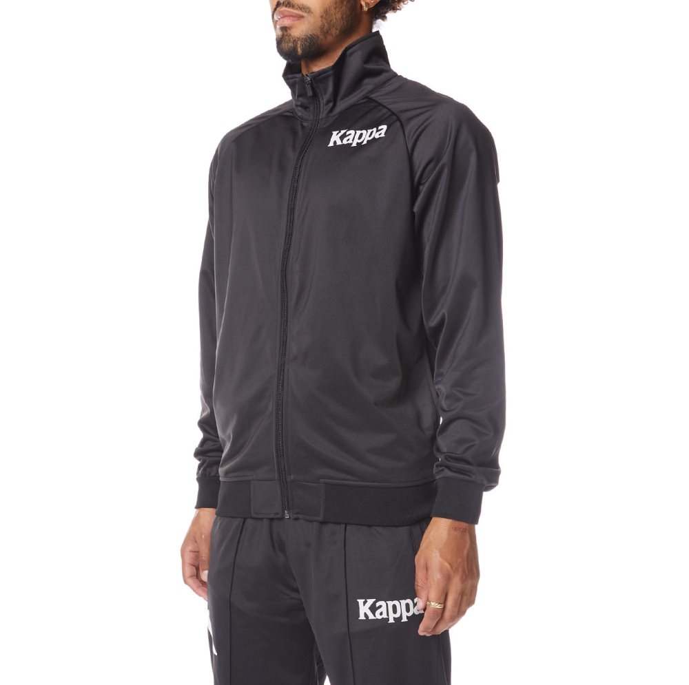 Kappa Authentic Angost Track Jackets Black White | EK8762093