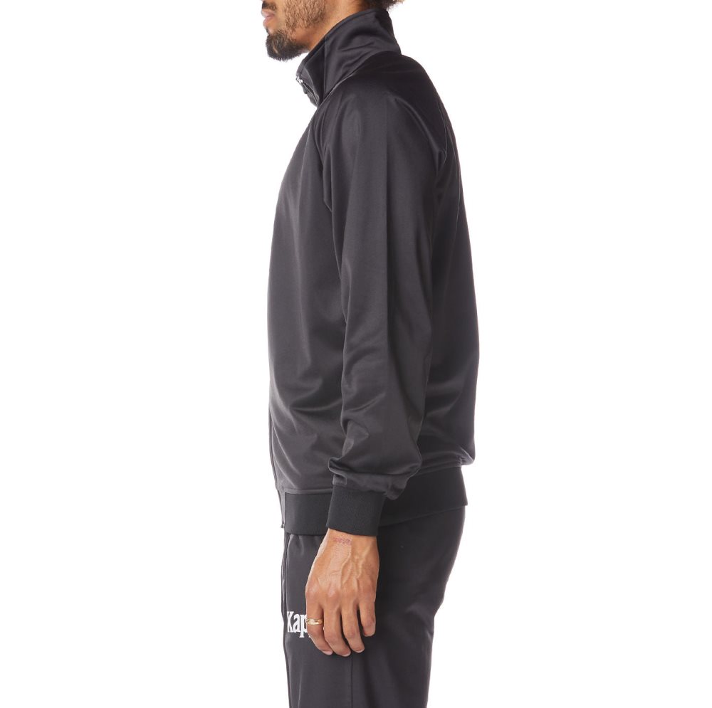 Kappa Authentic Angost Track Jackets Black White | EK8762093