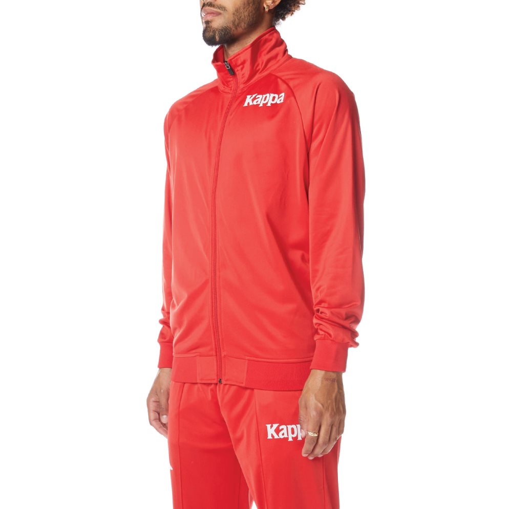 Kappa Authentic Angost Track Jackets Red White | JZ9376504