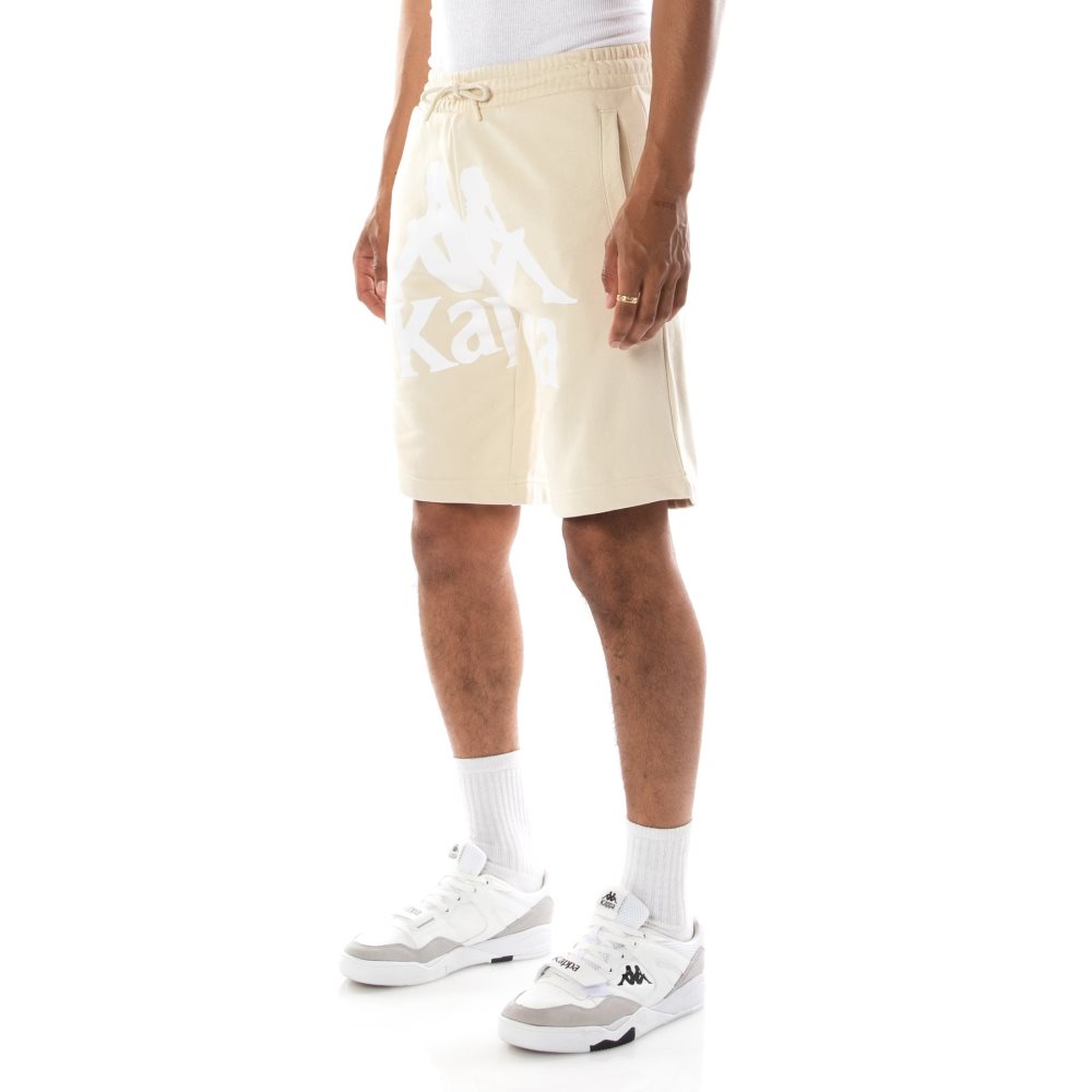 Kappa Authentic Anjuan Shorts Beige White | ZI5736948