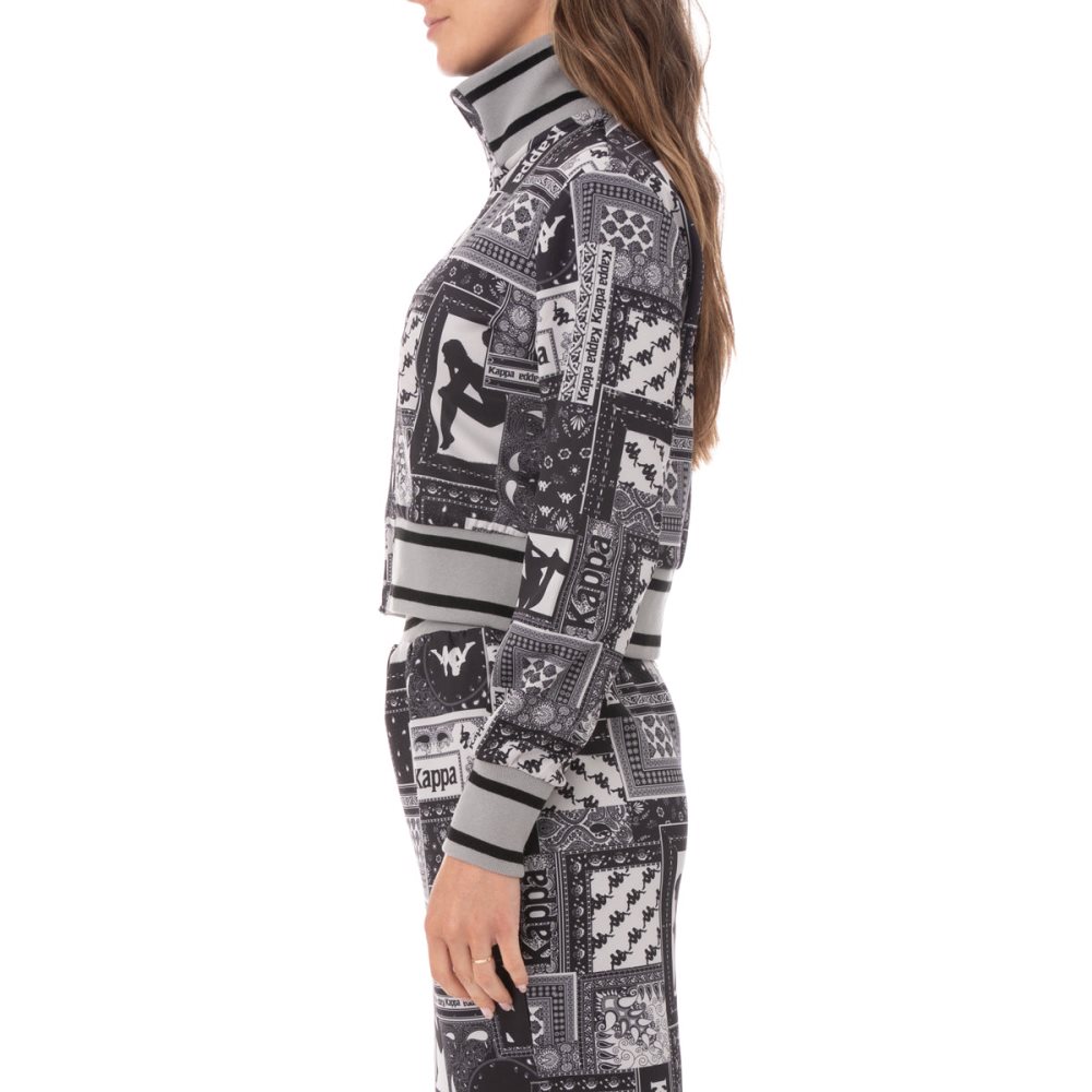 Kappa Authentic Antanambao Crop Track Jackets Black | NJ2804673