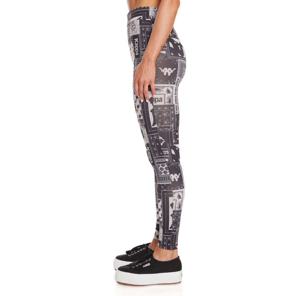 Kappa Authentic Antsalova Leggings Black | NX6780345