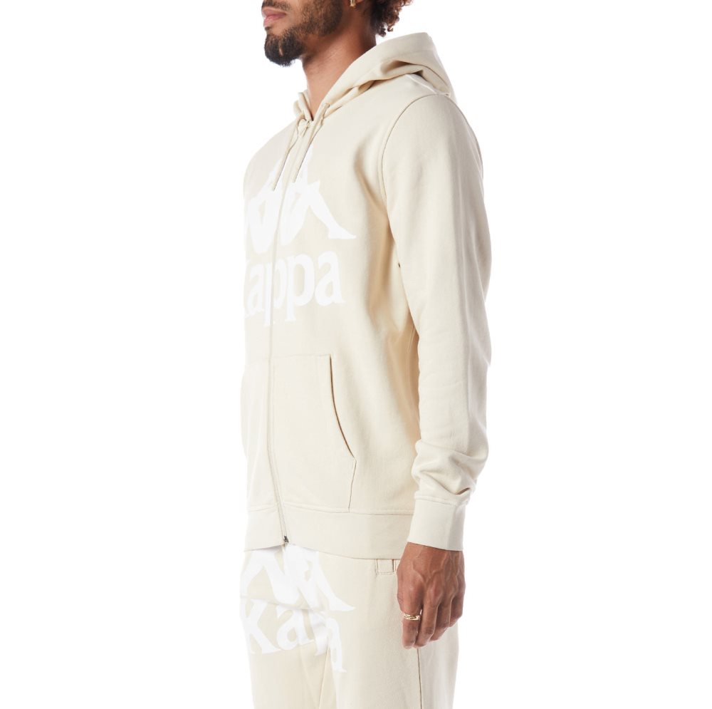Kappa Authentic Awert Hoodie Beige White | VH9483715