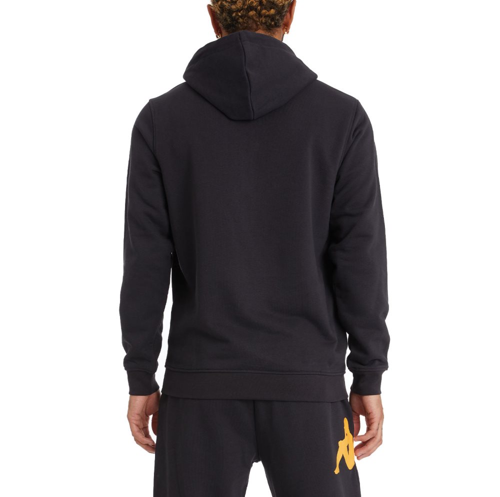 Kappa Authentic Awert Hoodie Black White | ZO9032178