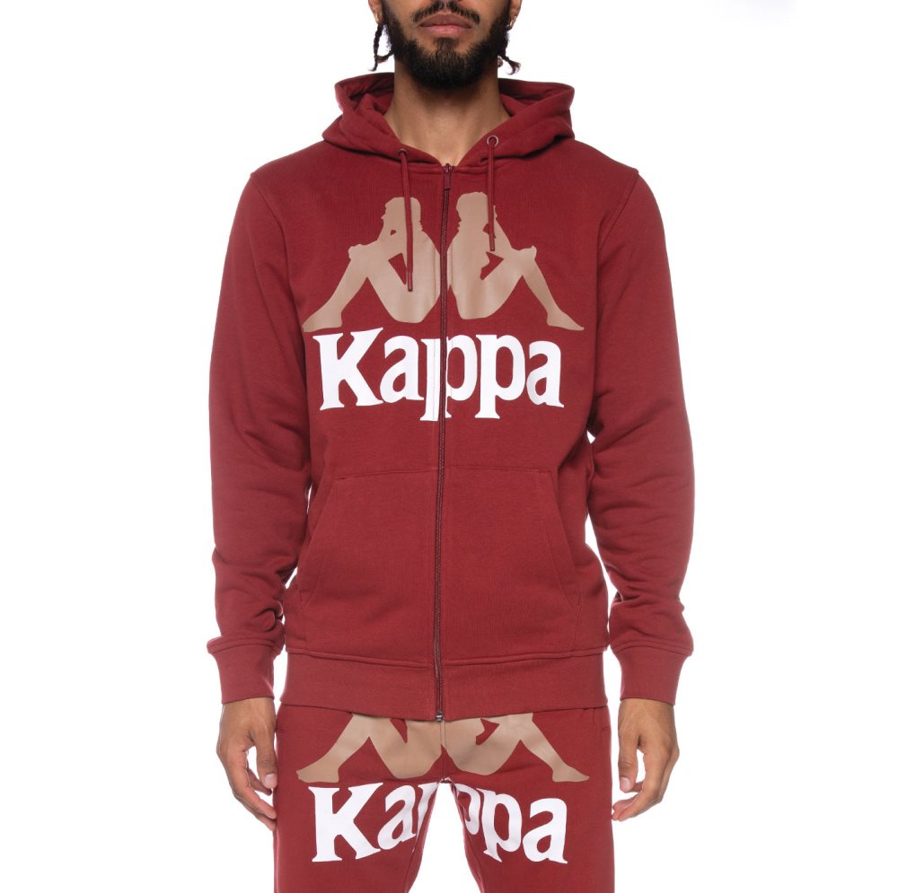 Kappa Authentic Awert Hoodie Burgundy | BG5291764