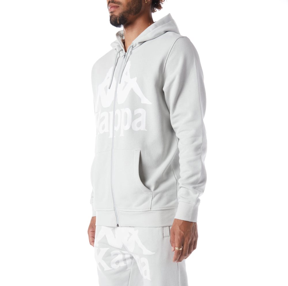 Kappa Authentic Awert Hoodie Grey White | IA3546107