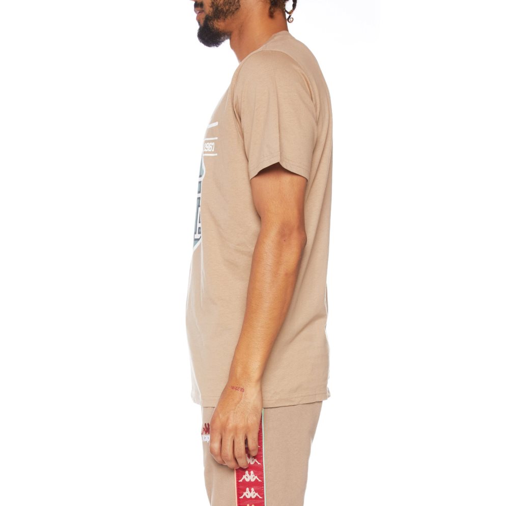 Kappa Authentic Bergen T Shirts Brown | AJ5362147