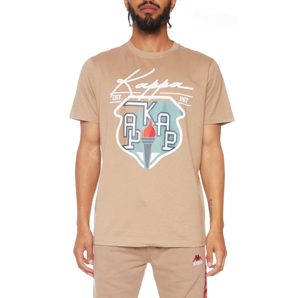 Kappa Authentic Bergen T Shirts Brown | AJ5362147