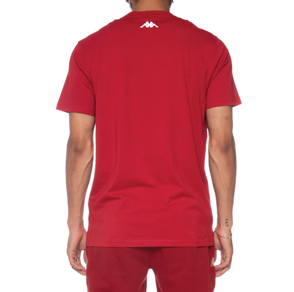 Kappa Authentic Bergen T Shirts Burgundy | NZ6507483