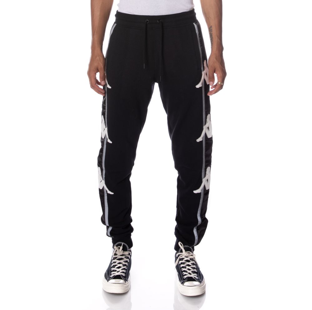 Kappa Authentic Clint Sweatpants Black | KM2809345