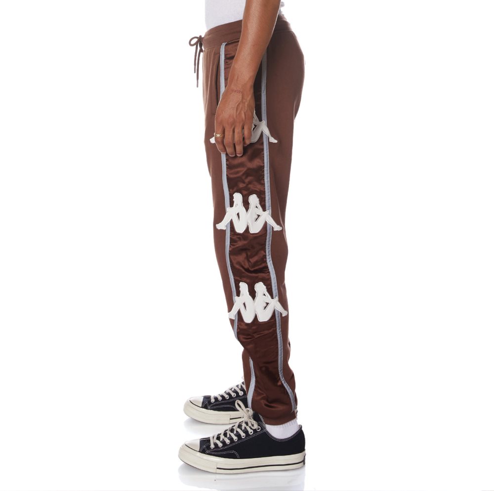 Kappa Authentic Clint Sweatpants Brown White | ME2510368