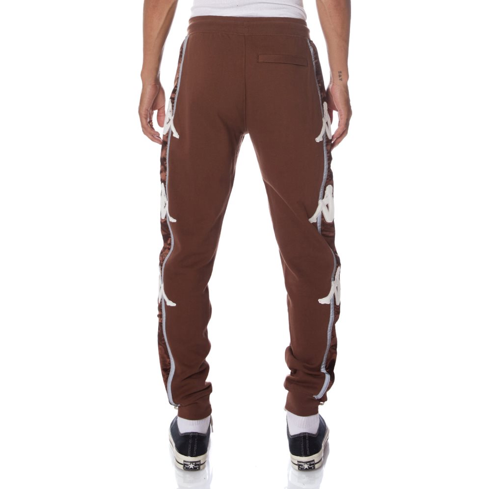 Kappa Authentic Clint Sweatpants Brown White | ME2510368
