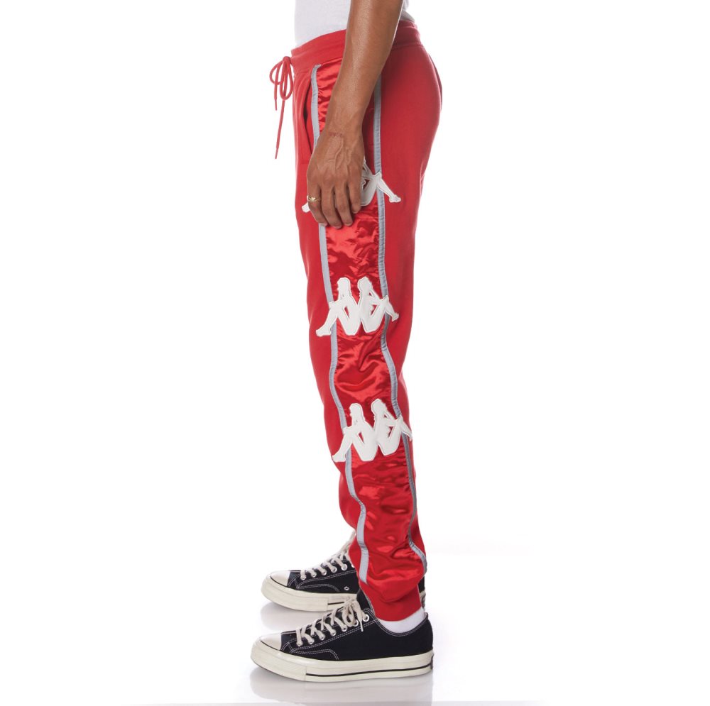 Kappa Authentic Clint Sweatpants Red White | DZ6207489
