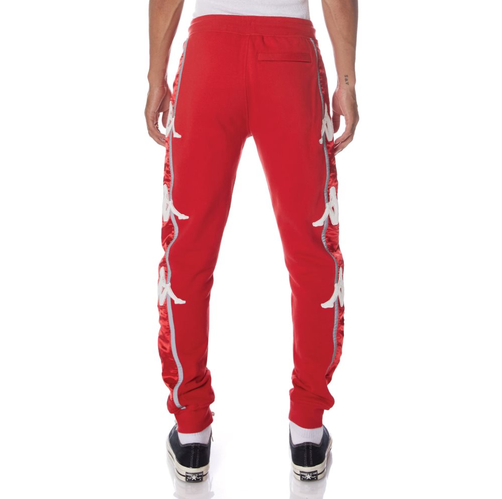 Kappa Authentic Clint Sweatpants Red White | DZ6207489
