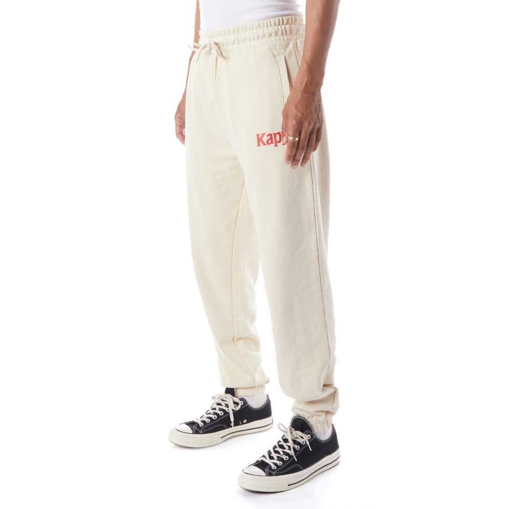 Kappa Authentic Coevorden Sweatpants Beige White | EM9207143