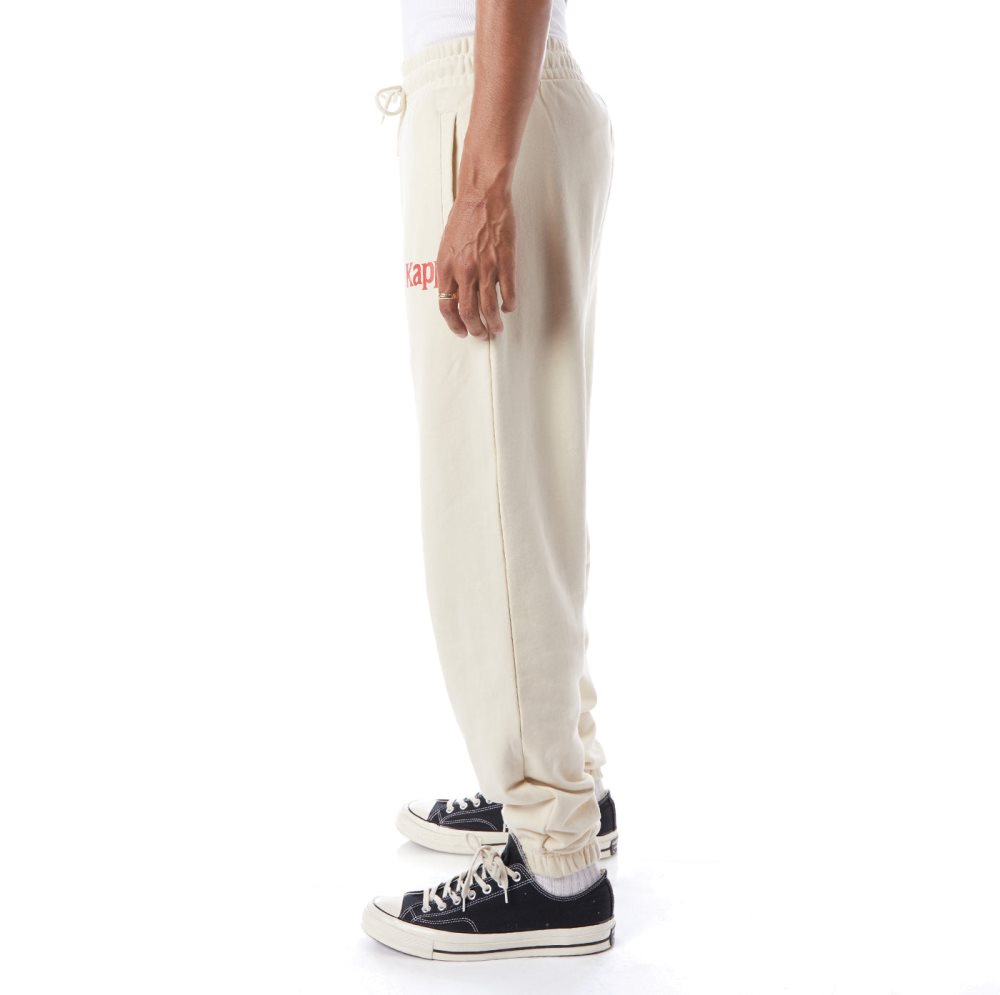 Kappa Authentic Coevorden Sweatpants Beige White | EM9207143