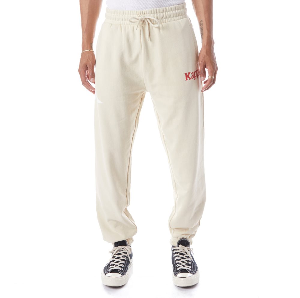 Kappa Authentic Coevorden Sweatpants Beige White | EM9207143