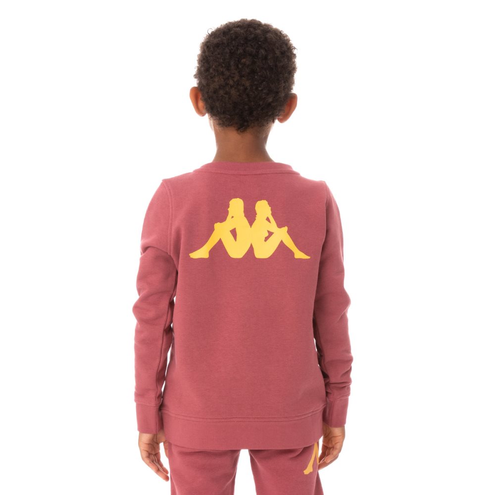 Kappa Authentic Emmen Sweatshirts Burgundy | TQ2147038