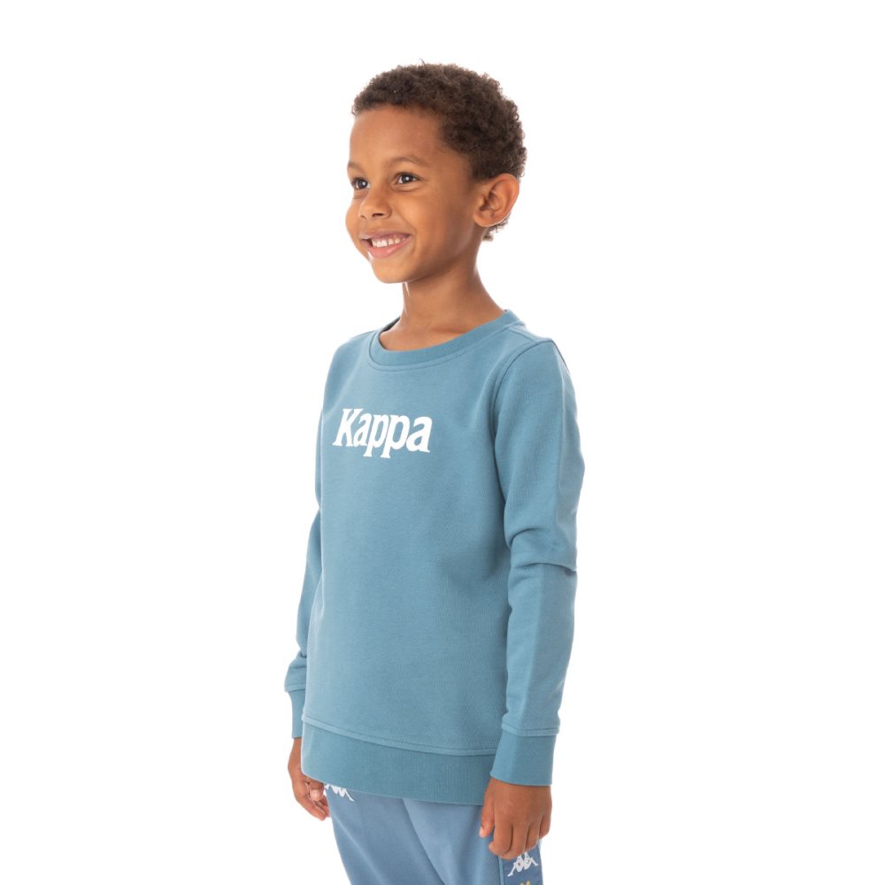 Kappa Authentic Emmen Sweatshirts Light Blue | IU8306945