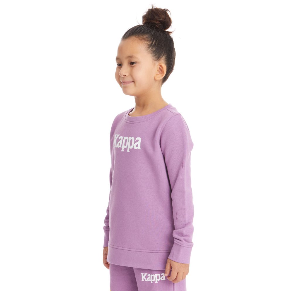 Kappa Authentic Emmen Sweatshirts Purple Lavender | TP4982136