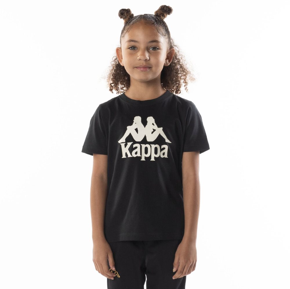 Kappa Authentic Esstesi T Shirts Black Brown | CI1940672
