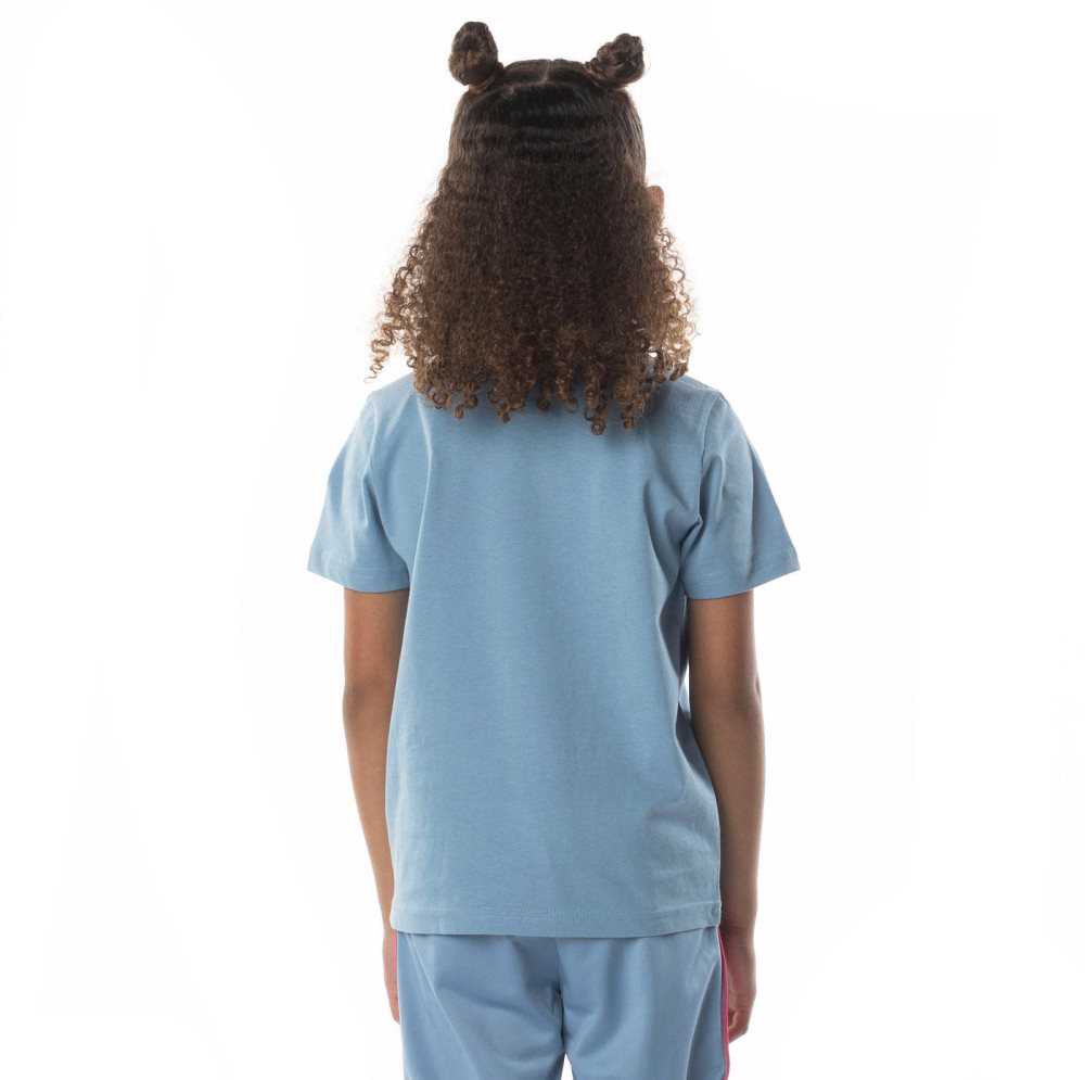 Kappa Authentic Esstesi T Shirts Light Blue Brown | VR7425603