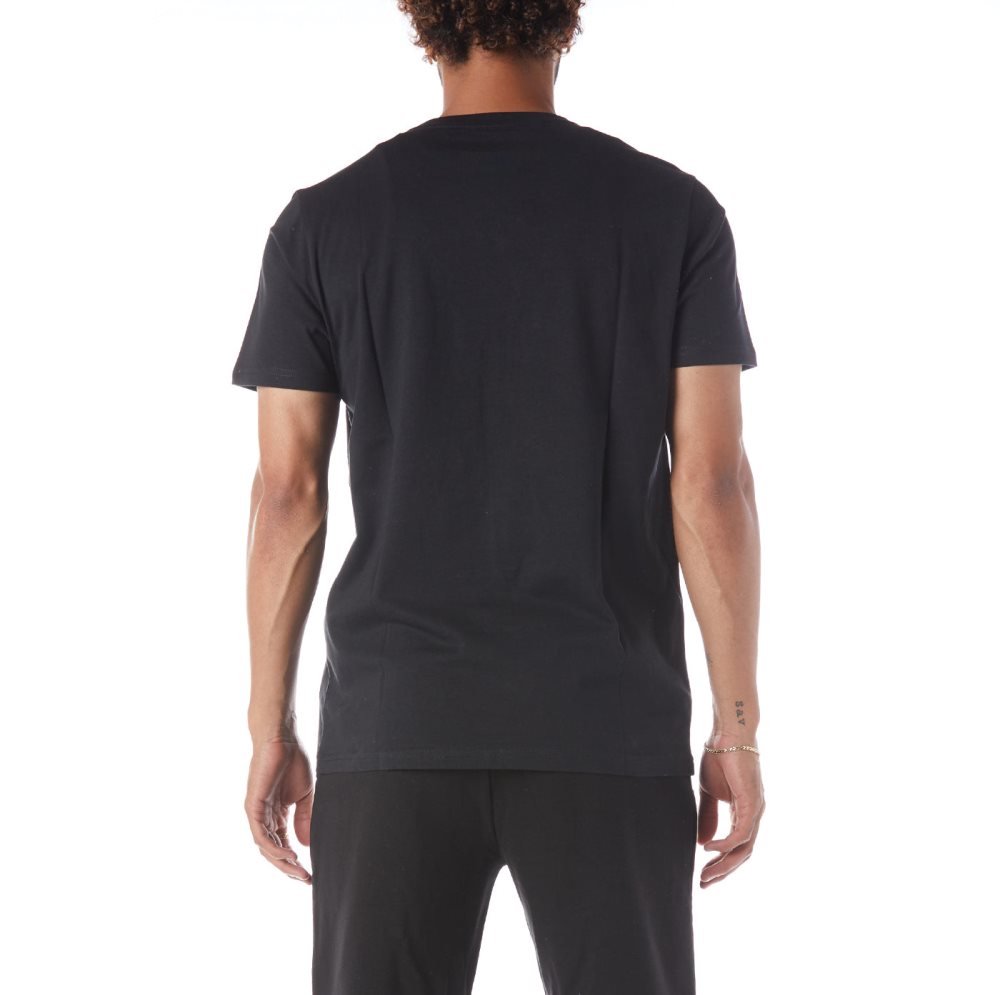 Kappa Authentic Estessi T Shirts Black White | MA3810754