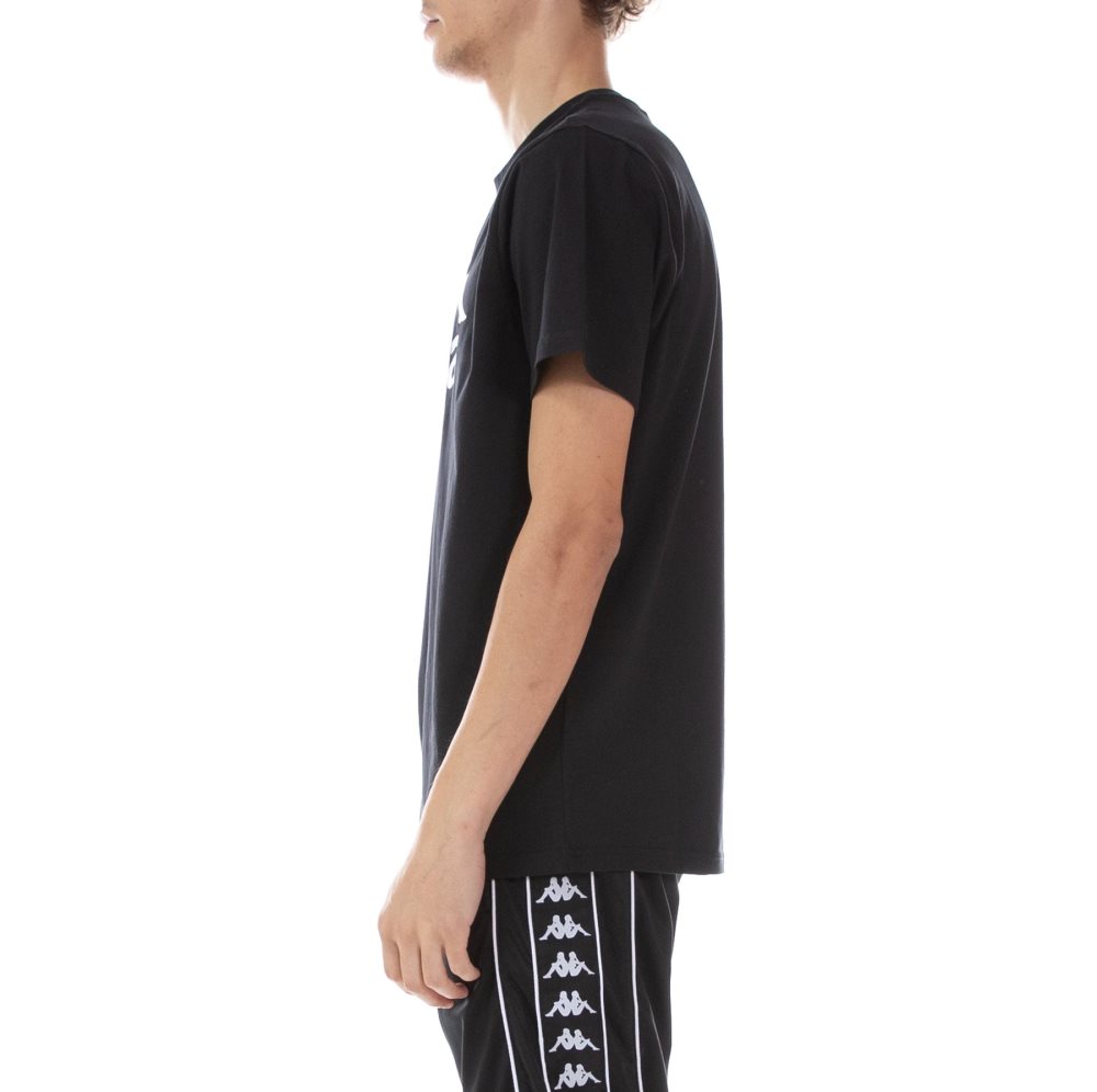 Kappa Authentic Estessi T Shirts Black White | YI8546703