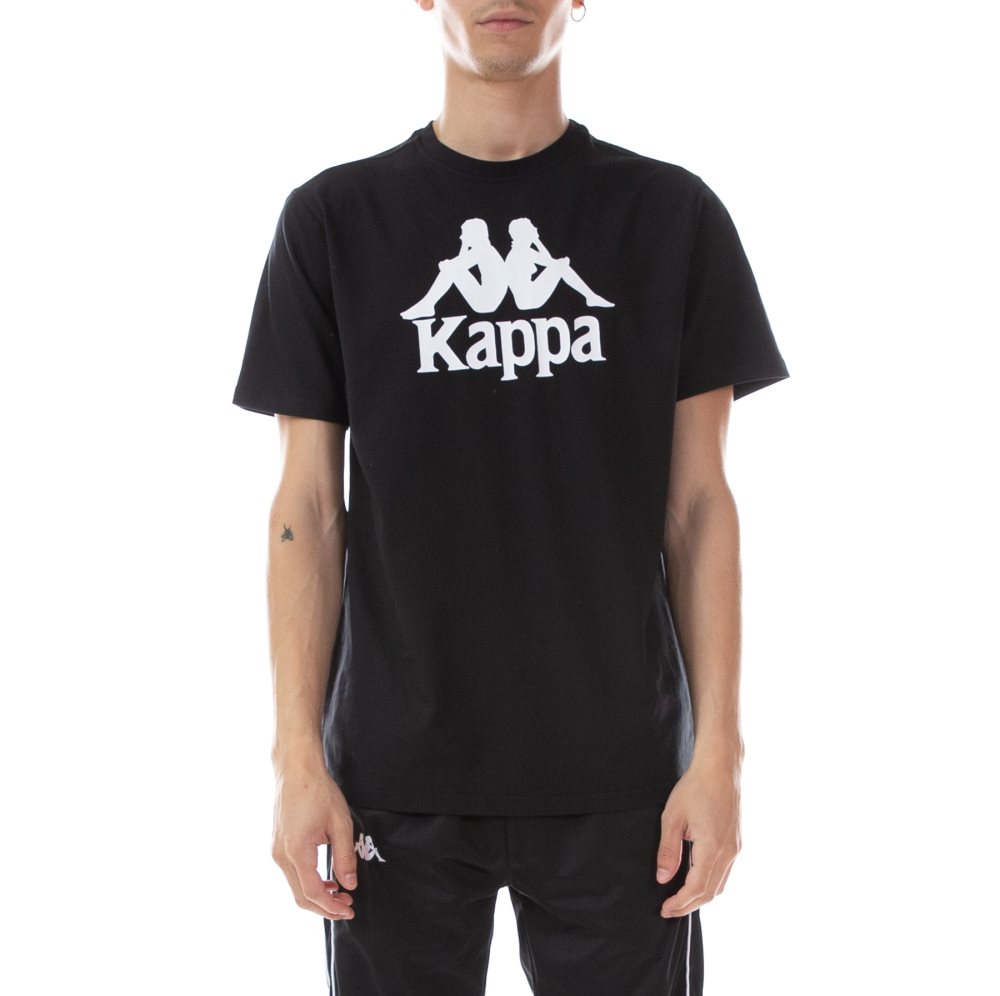 Kappa Authentic Estessi T Shirts Black White | YI8546703