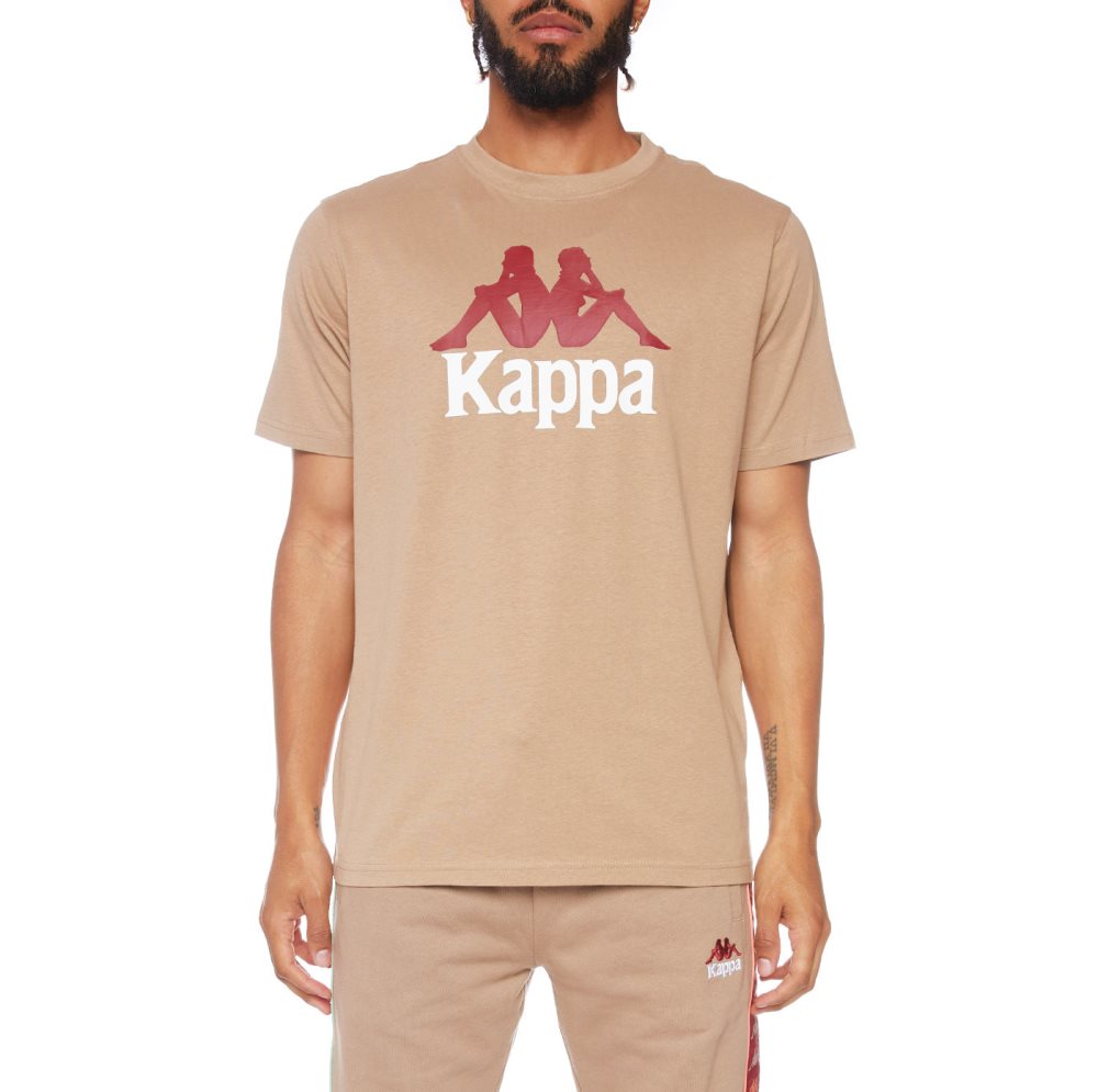 Kappa Authentic Estessi T Shirts Brown | BZ5219784