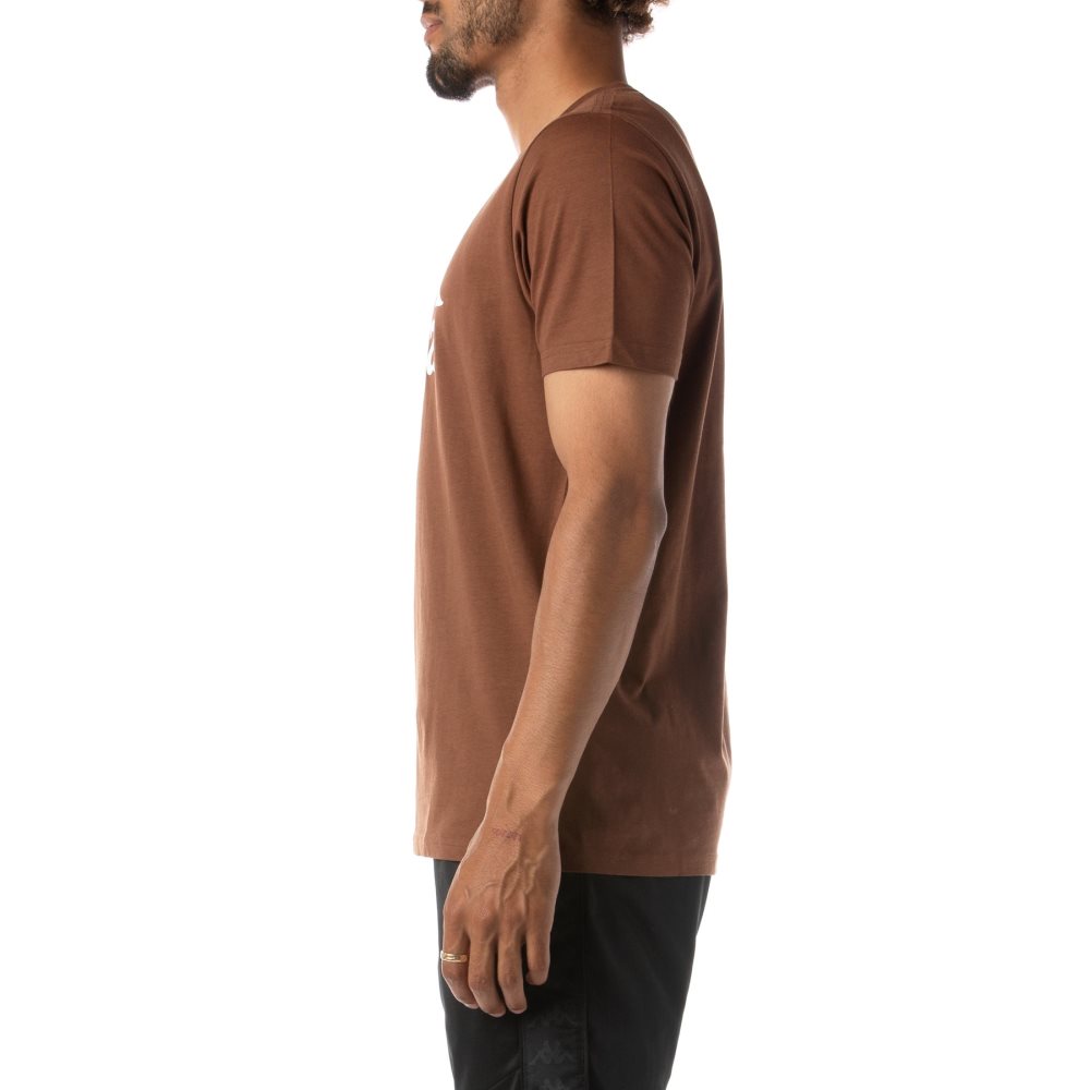 Kappa Authentic Estessi T Shirts Brown White | LB7490182