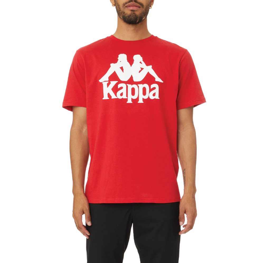 Kappa Authentic Estessi T Shirts Red White | LT6182403