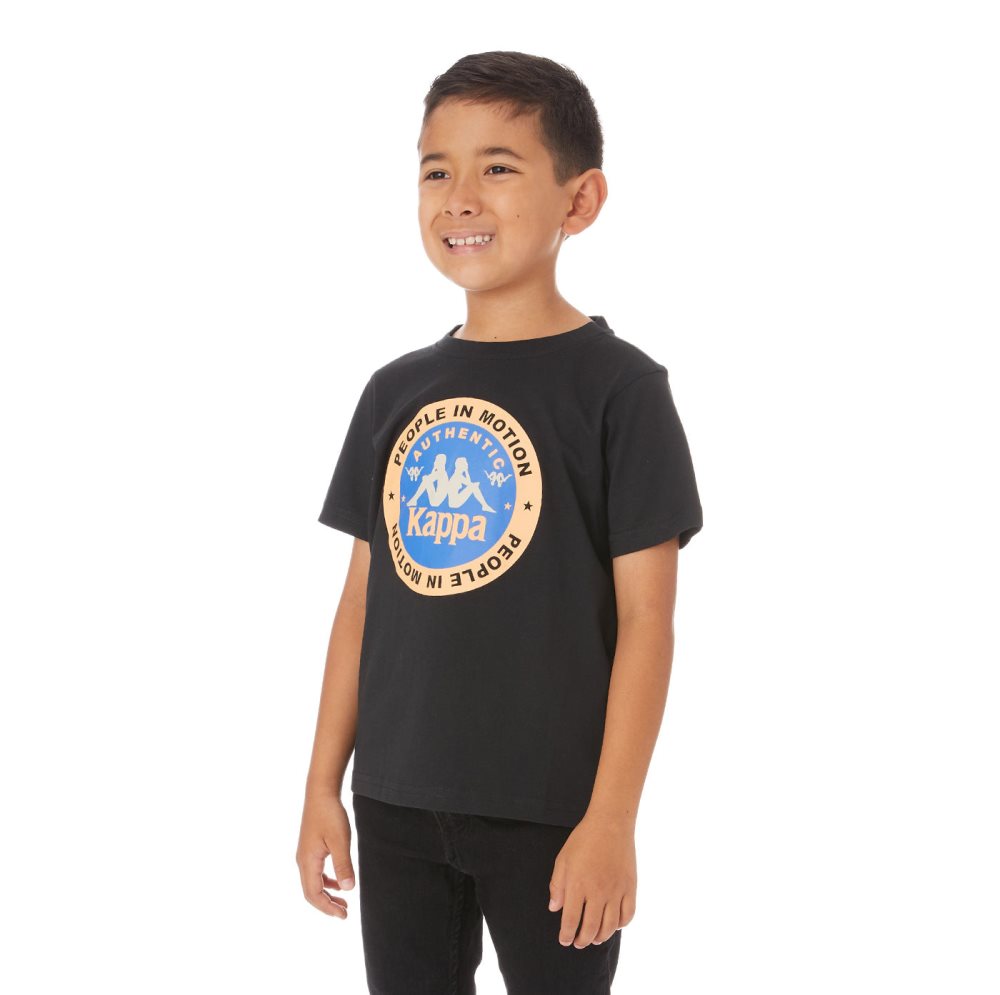 Kappa Authentic Franeker T Shirts Black | VN4018673