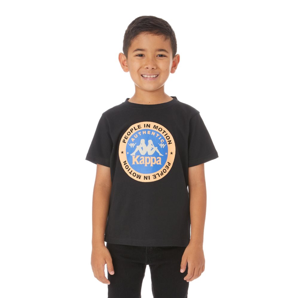 Kappa Authentic Franeker T Shirts Black | VN4018673