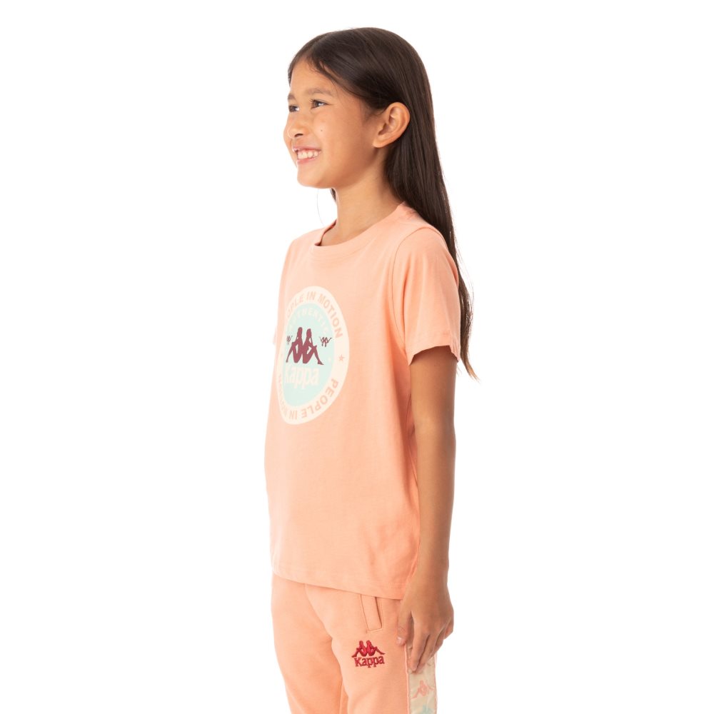 Kappa Authentic Franeker T Shirts Pink Coral | EI5603987