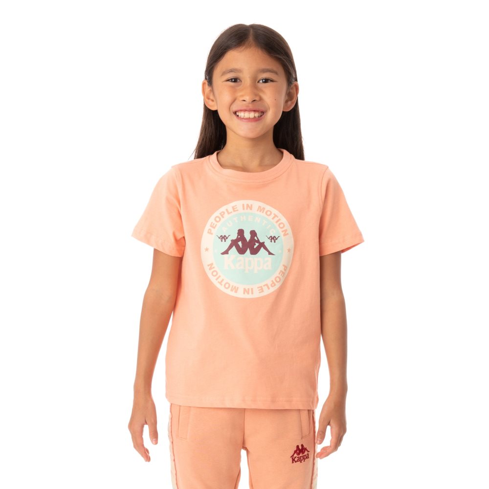 Kappa Authentic Franeker T Shirts Pink Coral | EI5603987