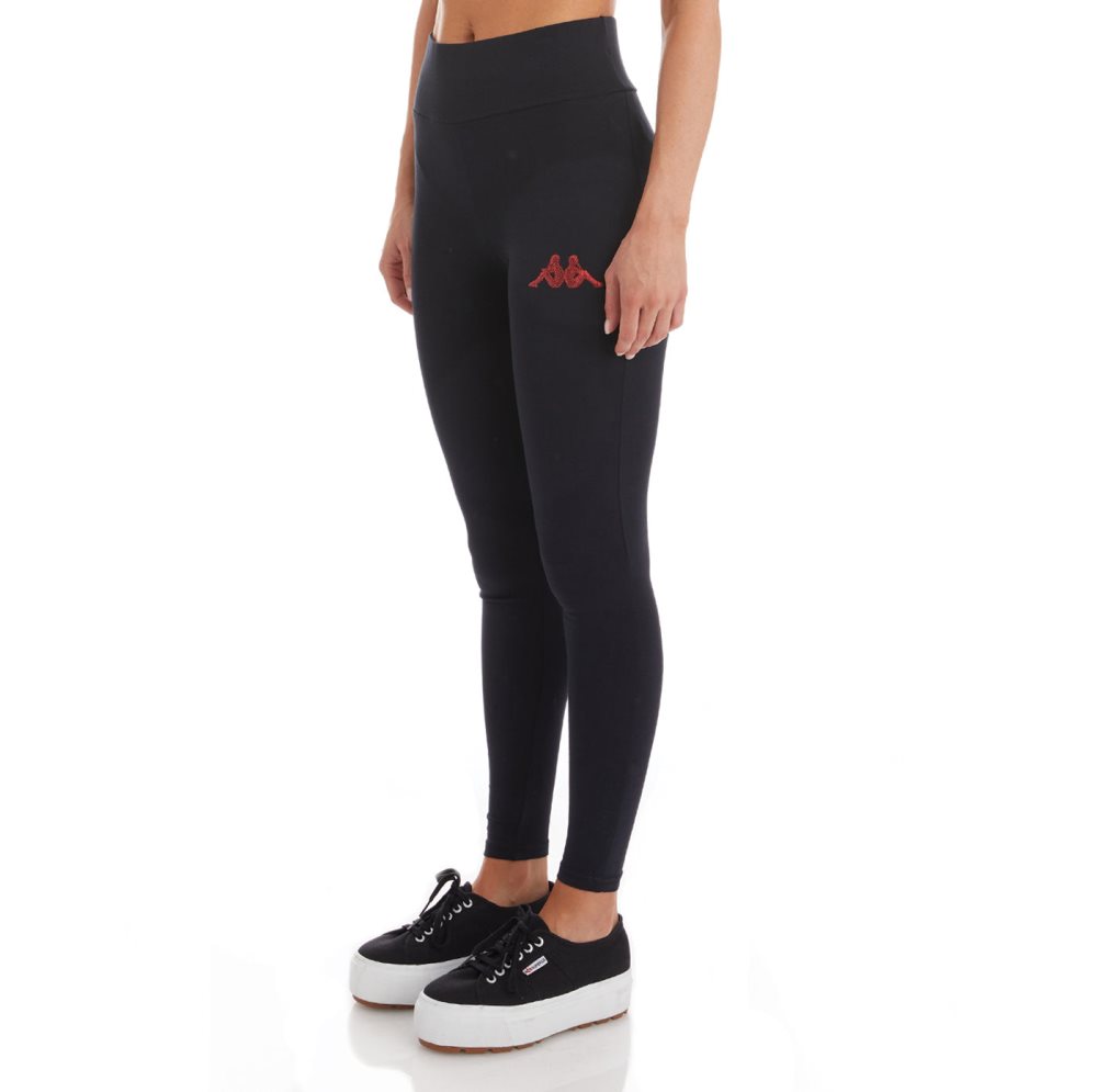 Kappa Authentic Gartiel Leggings Black | AH8207196