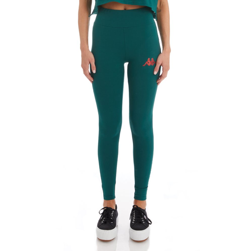 Kappa Authentic Gartiel Leggings Dark Green | WP3942518