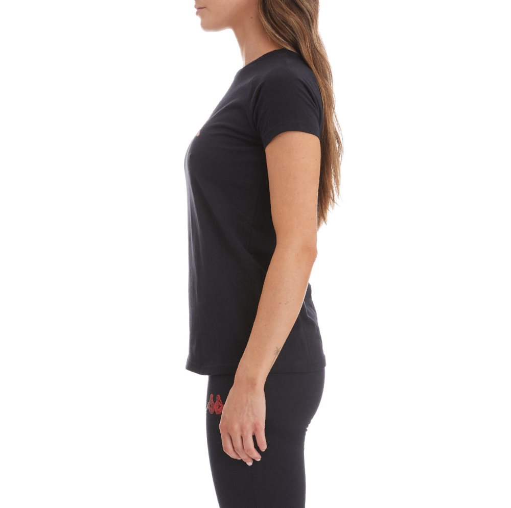 Kappa Authentic Geneve T Shirts Black | FW5604291