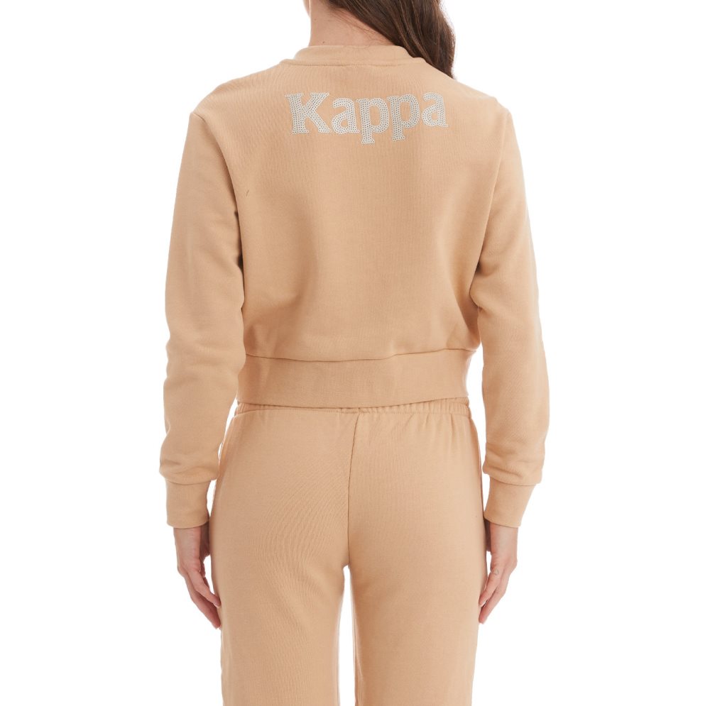 Kappa Authentic Ginkle Cropped Track Jackets Beige | CY8051342